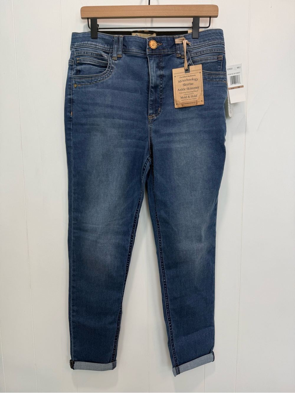NWT Democracy “Ab” Technology Skyrise Ankle Skimmer Jeans Size 12